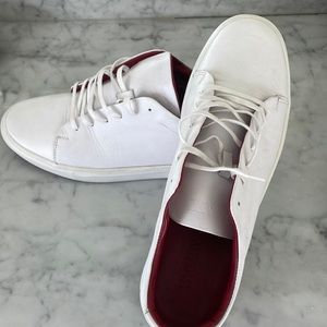 White leather tennis shoes size 12
